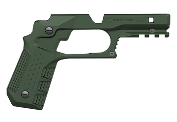 Picture of Recover Tactical CC3C-03 Grip & Rail System Green Polymer Picatinny for Compact 1911 CC3C03