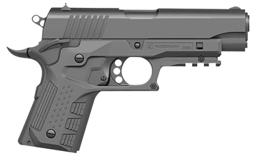 Picture of Recover Tactical CC3C-04 Grip & Rail System Gray Polymer Picatinny for Compact 1911 CC3C04