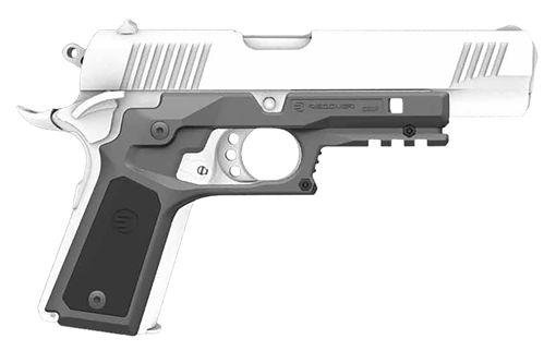 Picture of Recover Tactical Frame Grip Gray Polymer Frame with Interchangeable Black & Gray Panels for Standard Frame 1911 CC3P0401