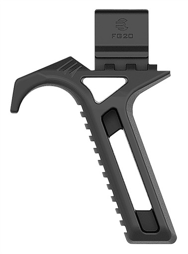 Picture of Recover Tactical FG20-01 FG20 Black Polymer Angled Grip compatible with 20/20N, 20/21, 20/22 & 20/80 Stabilizers FG2001
