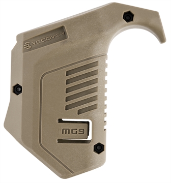 Picture of Recover Tactical Angled Mag Pouch Tan Polymer, Picatinny Rail Mount, Compatible w/ Glock MG9-02