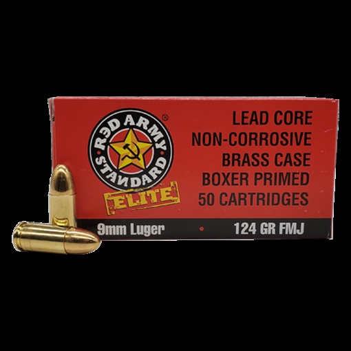 Picture of RED ARMY 9MM 124GR BRASS LCFMJ 50RD AM3295