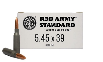 Picture of RED ARMY STANDARD AMO 5.45X39MM 60GR LEAD CORE FMJ STEEL CASE 20-RD BOX (50 BOXES PER CASE) AM3372