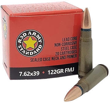 Picture of Red Army Standard Rifle 7.62x39mm 122gr Full Metal Jacket 20 Per Box/50 Case AM3420