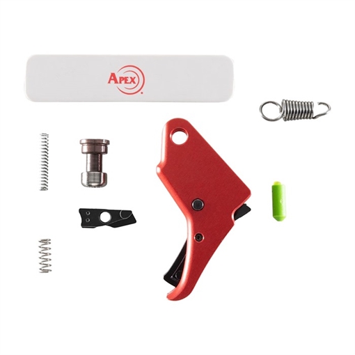 Picture of Apex Tactical Action Enhancement Trigger & Duty/Carry Kit 9mm Luger/40 S&W Red Drop-In Fits S&W M&P Shield 100056