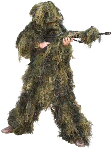Picture of RED ROCK 5 PIECE GHILLIE SUIT WOODLAND YOUTH MEDIUM 70915YM