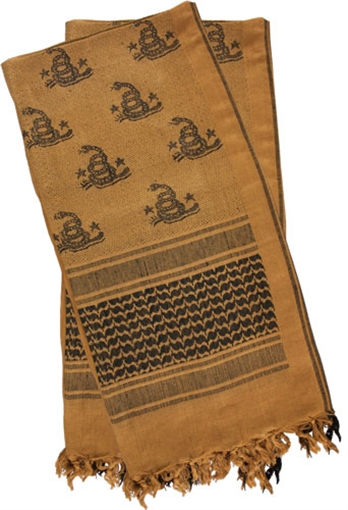 Picture of RED ROCK SHEMAGH HEAD WRAP DON'T TREAD ON ME COYOTE/BLACK 70-25
