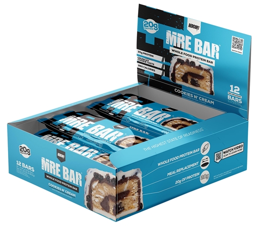 Picture of Redcon1 MRE Protein Bar Cookies N Cream 12 Pack RC1MREBCC12