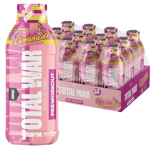 Picture of Redcon1 Total War Ready to Drink Pink Lemonade 12 Pack RC1TWRTDPL12