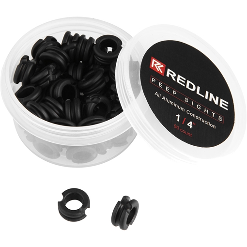 Picture of Redline Redline Peep Sight 1/4" 50ct Black RL-PEEP-1/4