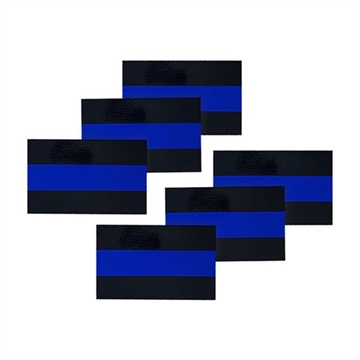 Picture of Thin Blue Line Reflective Thin Blue Line License Plate Stickers, 1 x .75 Inches, 6 Pack TBL-LIC-STK