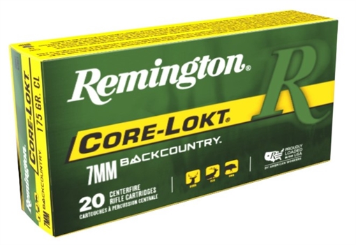 Picture of REMINGTON AMMUNITION R7BC1 7MM BACKCOUNTRY 175GR CORE-LOKT 20 R7BC1 R7BC1