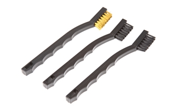 Picture of Remington Brush Set, 3 Piece - (1) Bronze Bristle, (2) Nylon Bristle, Gray Plastic Handle R16249 047700162492