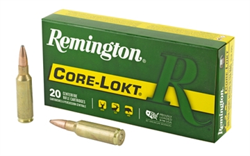 Picture of Remington Core Lokt, 300 Remington Short Action Ultra Magnum, 165 Grain, Pointed Soft Point, 20 Round Box 27954 047700358000