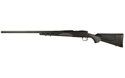 Picture of Remington 700, SPS Varmint, Bolt Action Rifle, 22-250, 26" Threaded Barrel, Matte Finish, Black, Timney Impact700 Trigger, Synthetic Stock, 4 Rounds, Right Hand R84221