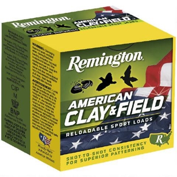 Picture of Remington AMERICAN CLAY & FIELD 12 GA 2-3/4'' 1-1/8OZ #8 SHOT 25/BOX 20346