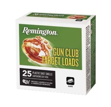 Picture of REMINGTON GUN CLUB AMO 12GA 1 1/8OZ 8 SHOT 2-3/4IN 2.5 DRAM 25RD (10 BOX CASE) 20243