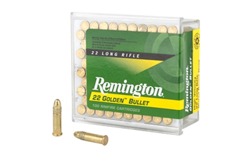 Picture of Remington Ammunition Golden Bullet 22LR 40gr Plated Lead Round Nose 100 Per Box/50 Case 21276