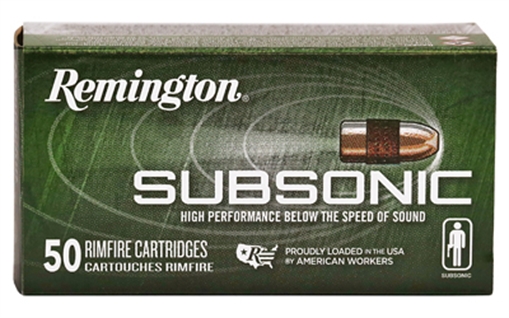 Picture of Remington Ammunition Subsonic Rimfire 22LR 40gr Plated Hollow Point 50 Per Box/100 Case 21135