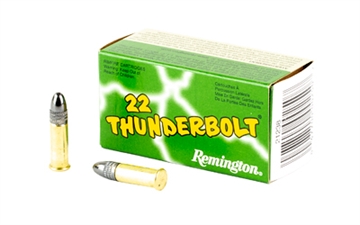 Picture of Remington Ammunition Thunderbolt Rimfire 22LR 40gr Round Nose 50 Per Box/100 Case 21238