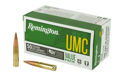 Picture of Remington Ammunition UMC Value Pack 300Blackout 220gr Open Tip Flat Base 50 Per Box/8 Case 24026