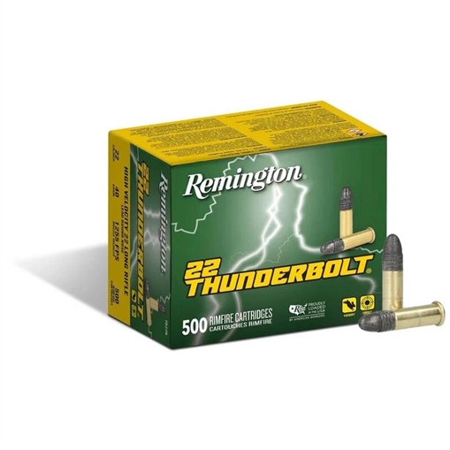 Picture of Remington .22 Thunderbolt Rimfire Ammunition .22 LR 40 gr RN 1255 fps (10 500/ct Box) 5000/case 21241C