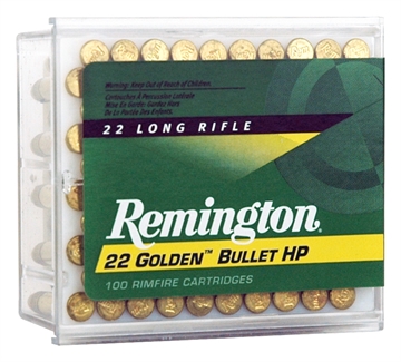 Picture of Remington Ammunition Golden Bullet Rimfire 22LR 36gr Plated Hollow Point 100 Per Box/50 Case 21278