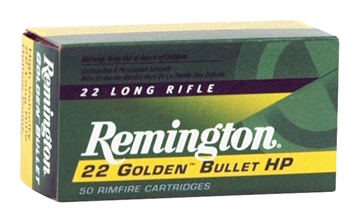 Picture of Remington Ammunition Golden Bullet Rimfire 22LR 36gr Plated Hollow Point 50 Per Box/100 Case 21008
