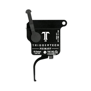 Picture of TriggerTech Trigger, 1.5-4LB Pull Weight, Fits Remington 700, Primary Flat Trigger, Bolt Release Model, Right Hand, Adjustable, Black Finish, Includes Installation Tools, Instruction Book, & TriggerTech Patch R70-SBB-14-TBF