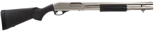 Picture of REMINGTON 870 SPECIAL PURPOSE MARINE MAGNUM SGP 12GA 18.5IN BBL BS NICKLE PLATED 6RD MAG 25012
