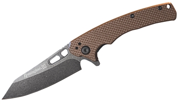 Picture of REMINGTON EDC COPING FOLDER G10 TAN HANDLE D2 STONE WASHED 4IN 15664