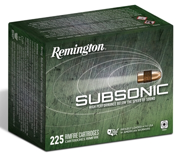 Picture of Remington Ammunition Subsonic Rimfire 22LR 40gr Hollow Point 225 Per Box/10 Case 21249