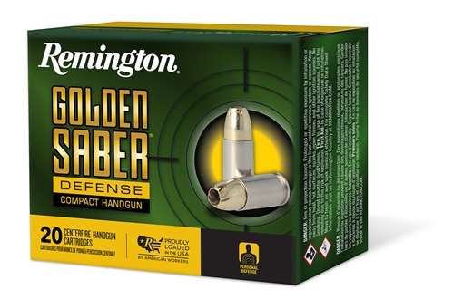 Picture of Remington Ammunition Golden Saber Defense 45ACP 230gr Brass Jacketed Hollow Point 20 Per Box/25 Case 27619