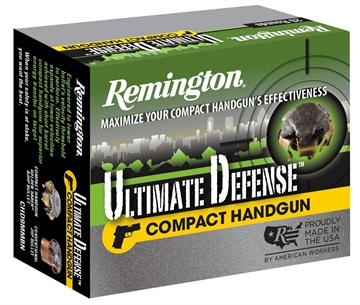 Picture of Remington Ammunition Ultimate Defense Compact Handgun 45ACP 230gr Brass Jacketed Hollow Point 20 Per Box/25 Case 28967