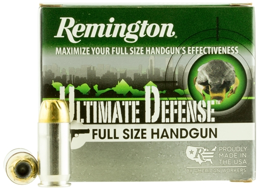 Picture of Remington Ammunition Ultimate Defense Full Size Handgun 45ACP 185gr Brass Jacketed Hollow Point 20 Per Box/25 Case 28971