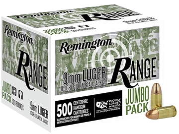 Picture of Remington Ammunition Range Jumbo Pack 9mmLuger 115gr Full Metal Jacket 500/Box R27779