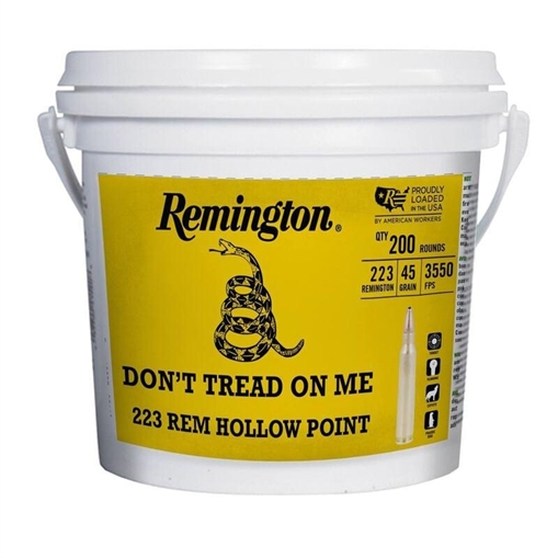 Picture of Remington UMC 250th Anniversary "Don't Tread On ME" Ammunition .223 Rem 45gr JHP 3550 fps 200/ct 23907 477002390710