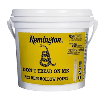 Picture of Remington UMC 250th Anniversary "Don't Tread On ME" Ammunition .223 Rem 45gr JHP 3550 fps 200/ct 23907 477002390710