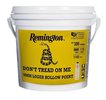 Picture of Remington UMC 250th Anniversary "Don't Tread On ME" Ammunition 9mm Luger 115gr JHP 1145 fps 300/ct 22245 477002224550