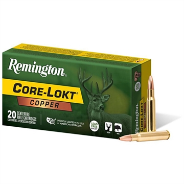 Picture of Remington Ammunition Core-Lokt Copper 30-06Springfield 150gr Copper Hollow Point 20 Per Box/10 Case R27853