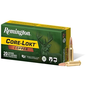 Picture of Remington Ammunition Core-Lokt Copper 308Win 150gr Copper Hollow Point 20 Per Box/10 Case R27854