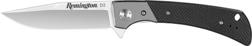 Picture of REMINGTON EDC DROP POINT FOLDER G10 BLK HANDLE - D2 SS SATIN 4IN 15668