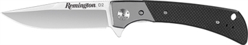 Picture of REMINGTON EDC DROP POINT FOLDER G10 BLK HANDLE - D2 SS SATIN 4IN 15668