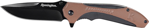 Picture of Remington Sportsman Folding Knife Drop Point Blade Tan and Black 15669