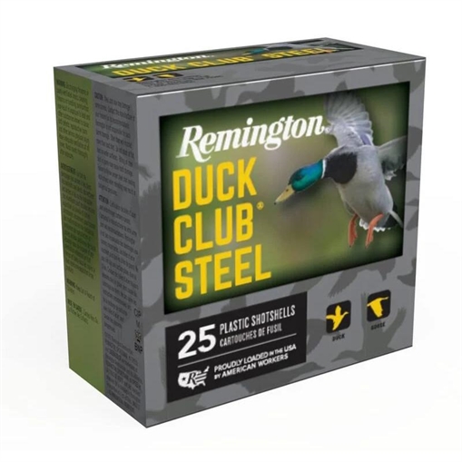 Picture of Remington Duck Club Steel Shotshells 12ga 2-3/4" 1-1/8oz 1375 fps #3 25/ct R20844