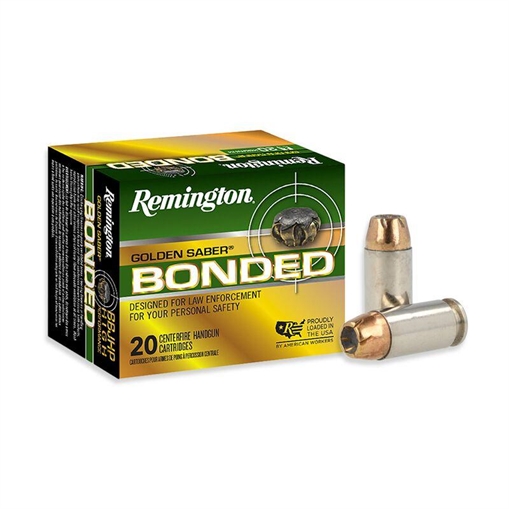 Picture of Remington Ammunition Golden Saber Bonded 40S&W 165gr Bonded Brass Jacketed Hollow Point 20 Per Box/25 Case 29363