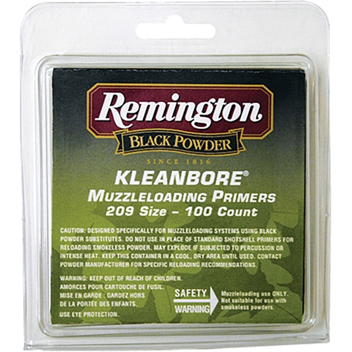 Picture of Remington Remington Kleanbore Muzzleloading Primers 209 Primer 100 pk. HAZMAT R23990