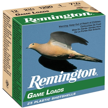 Picture of Remington Ammunition Game Load 12Gauge 2.75" 1oz 7.5Shot 25 Per Box/10 Case 20030