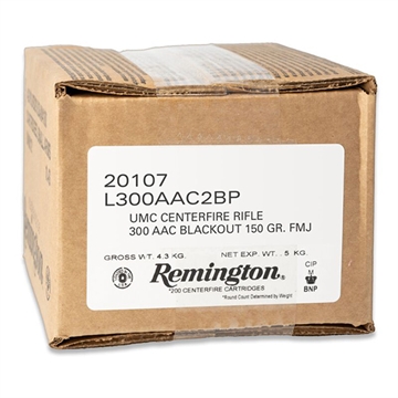Picture of Remington Ammunition UMC Mega Pack 300Blackout 150gr Full Metal Jacket 200 Per Box/1 Case *Loose 20107