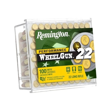 Picture of Remington Performance Wheelgun 22 Subsonic Rimfire Ammunition .22 LR 39gr Solid 770 fps 100/ct R21075